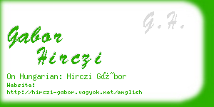 gabor hirczi business card